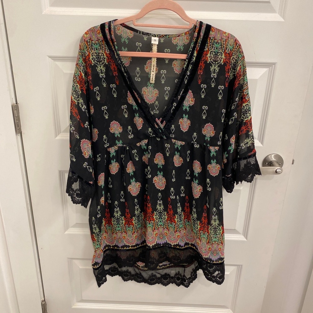 Uncle Frank Paisley Sheer Top